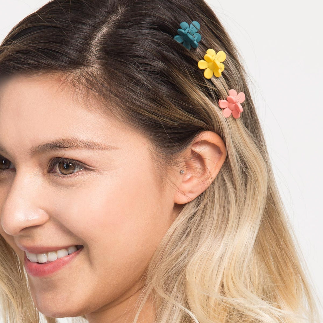 Mini Flower Hair Clip Set
