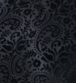 Black Paisley Velvet High Low Skirt - 1009A