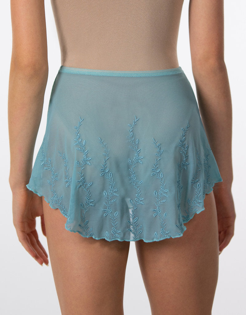 Embroidered High-Low Skirt - 1009A