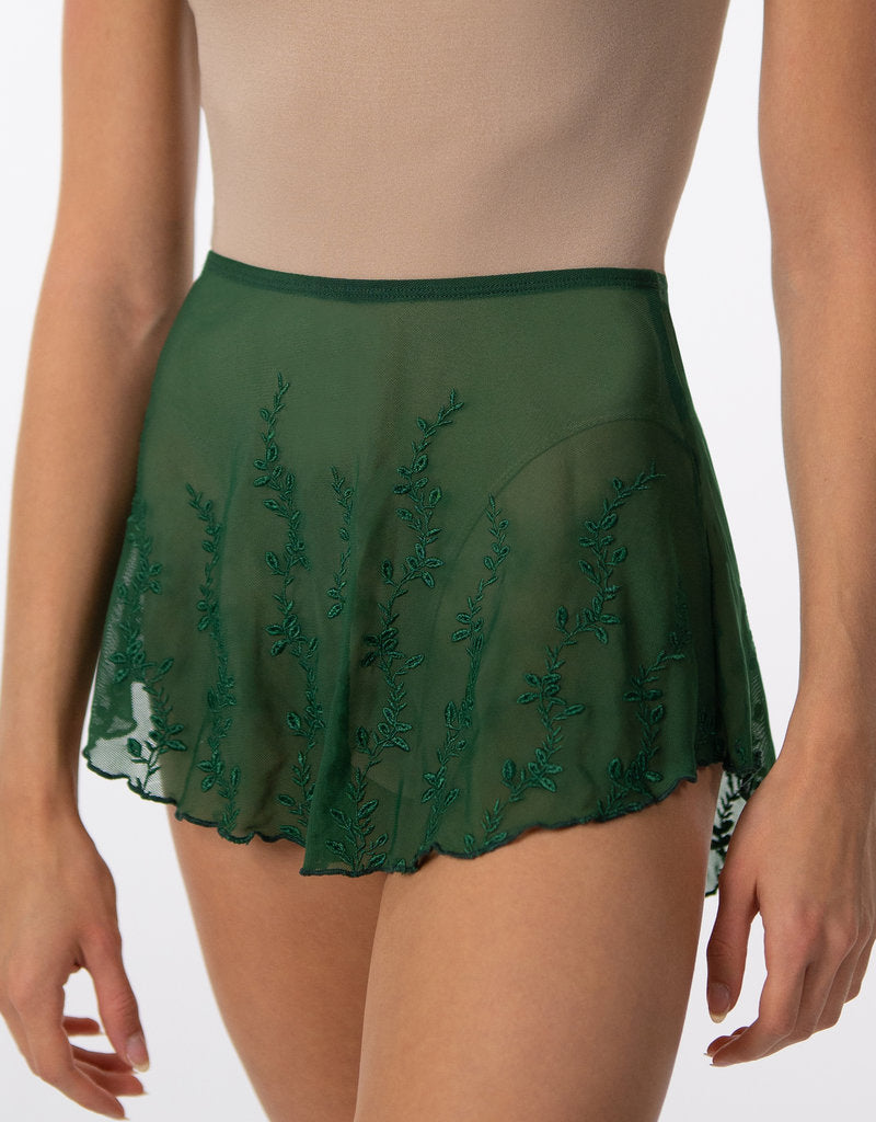Embroidered High-Low Skirt - 1009A