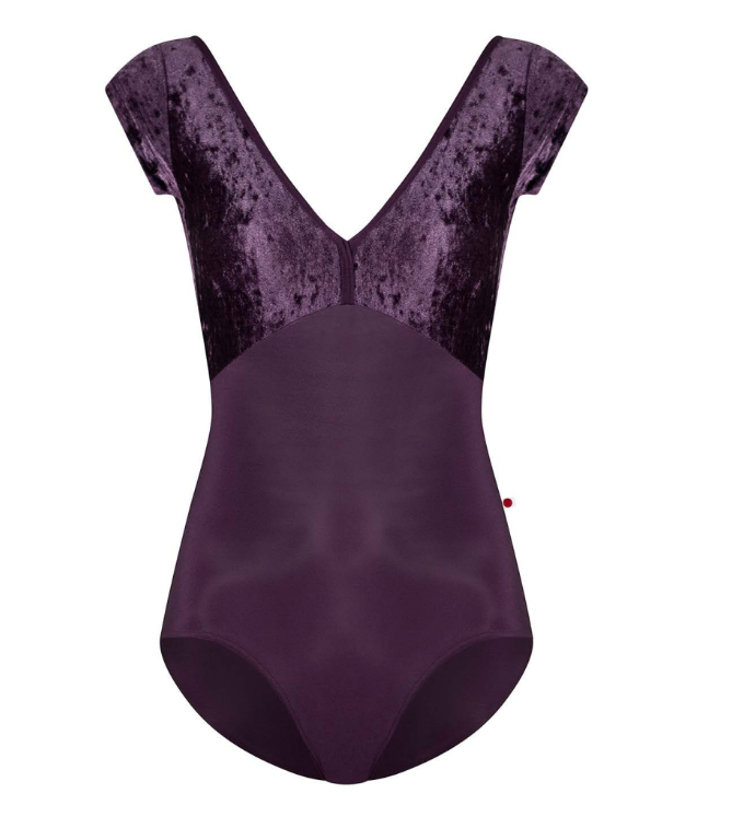 Alicia Velvet Cap Sleeve Leotard