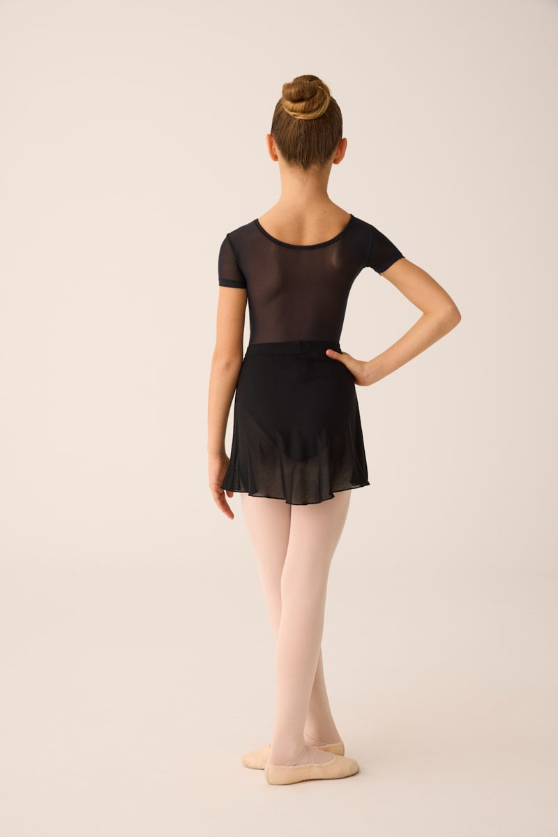 Girls Princess Seam Mesh Sleeve Leotard - 292C