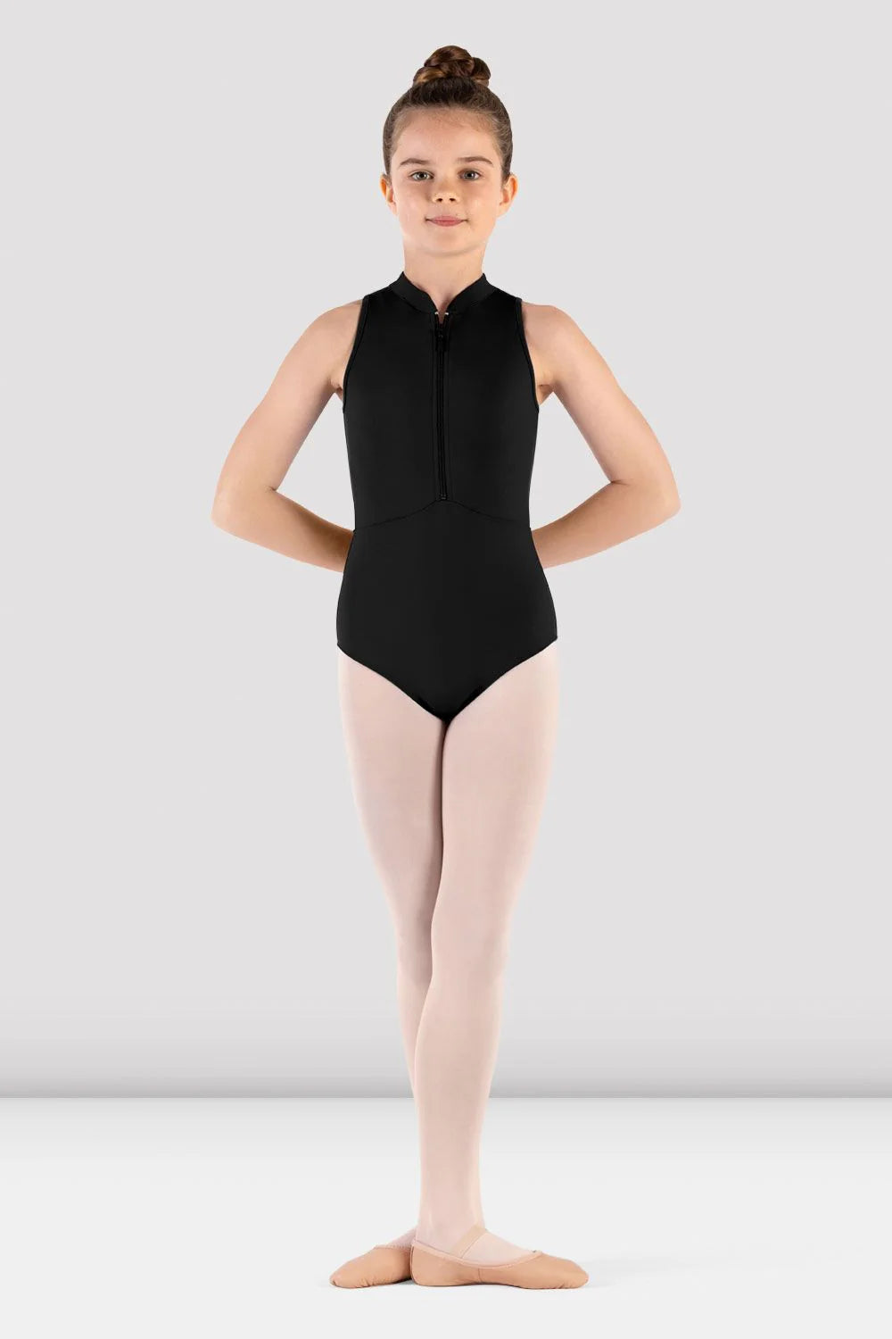 Girls Zip Front Weave Leotard - CL9265