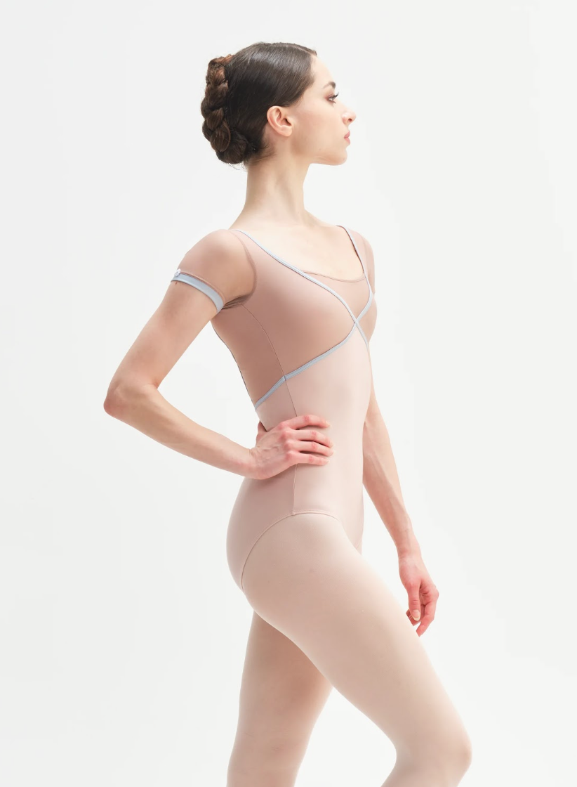 Penelope Short Sleeve Leotard Ballet Class - Rosé