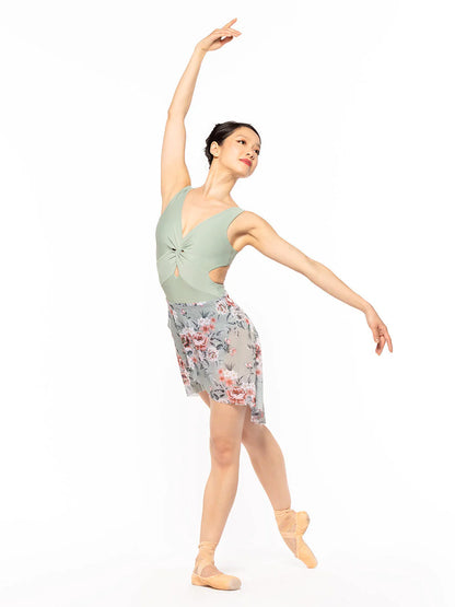 Vienna High Low Wrap Skirt - Lazy Afternoon Mesh