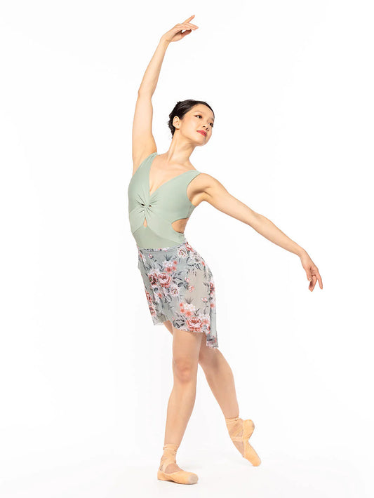 Vienna High Low Wrap Skirt - Lazy Afternoon Mesh