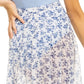 Back Tuck Mesh Skirt - Vintage Rose