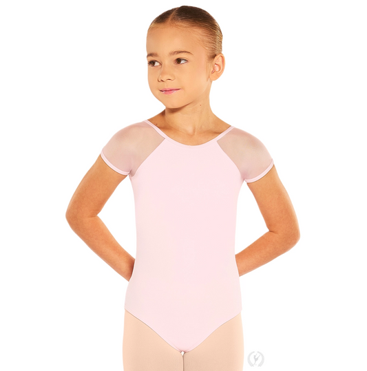 Girls Silhouette Mesh Cap Sleeve Leotard - 41228