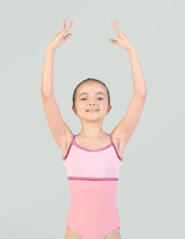 Girls Sparkle Mesh Camisole Leotard - 432