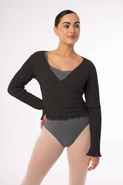 Girls Freya Knit Wrap Sweater - 6647