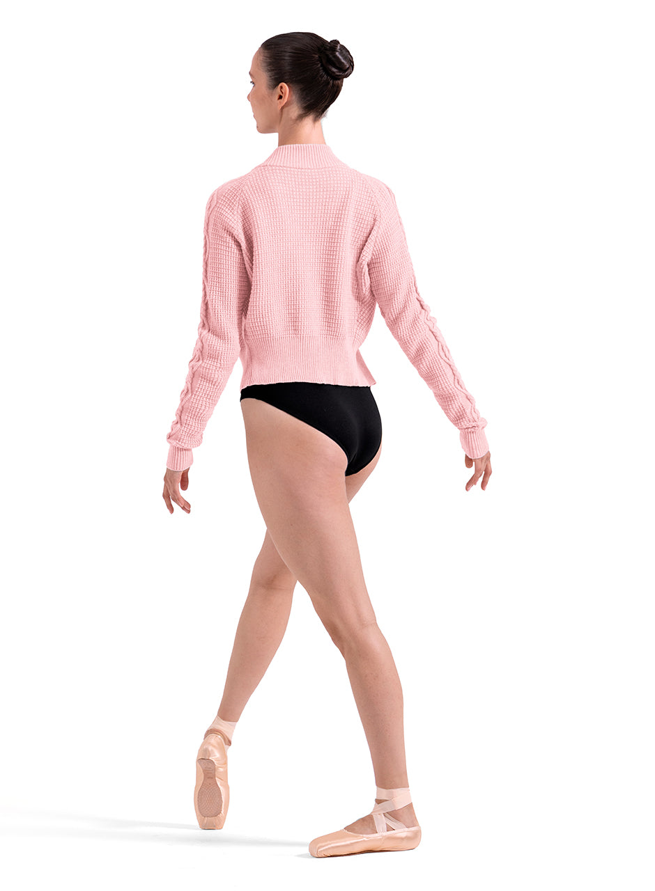 Zip Front Knit Jacket - J13004