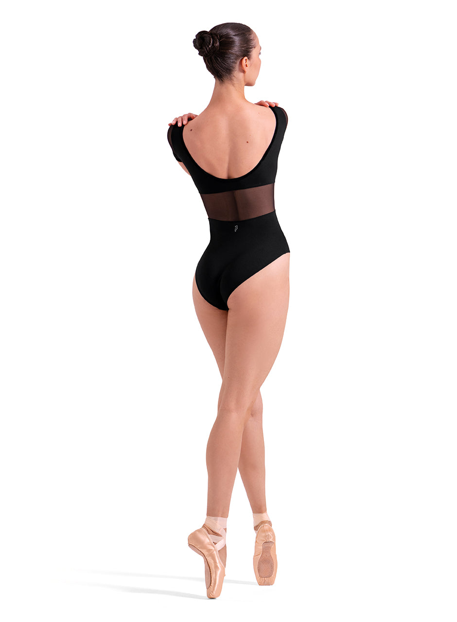 Mesh Cap Sleeve Leotard - L20011B