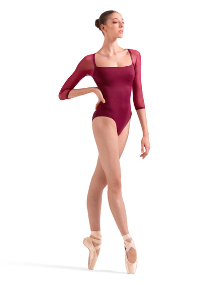 Mesh Three Quarter Sleeve Leotard - L60003