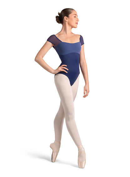 Open Back Cap Sleeve Leotard - M20001LM