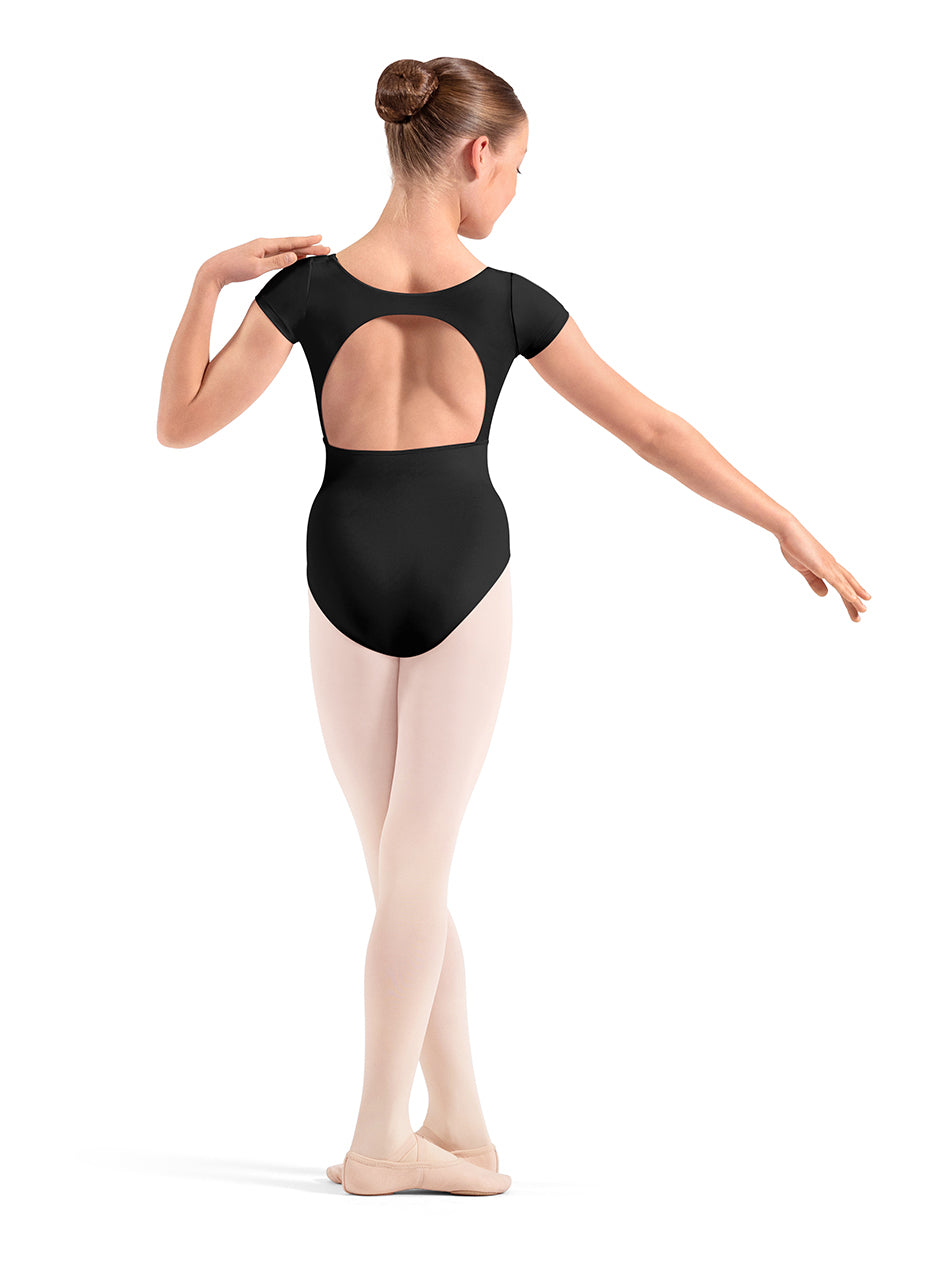 Girls Embroidered Cap Sleeve Leotard - M20013C