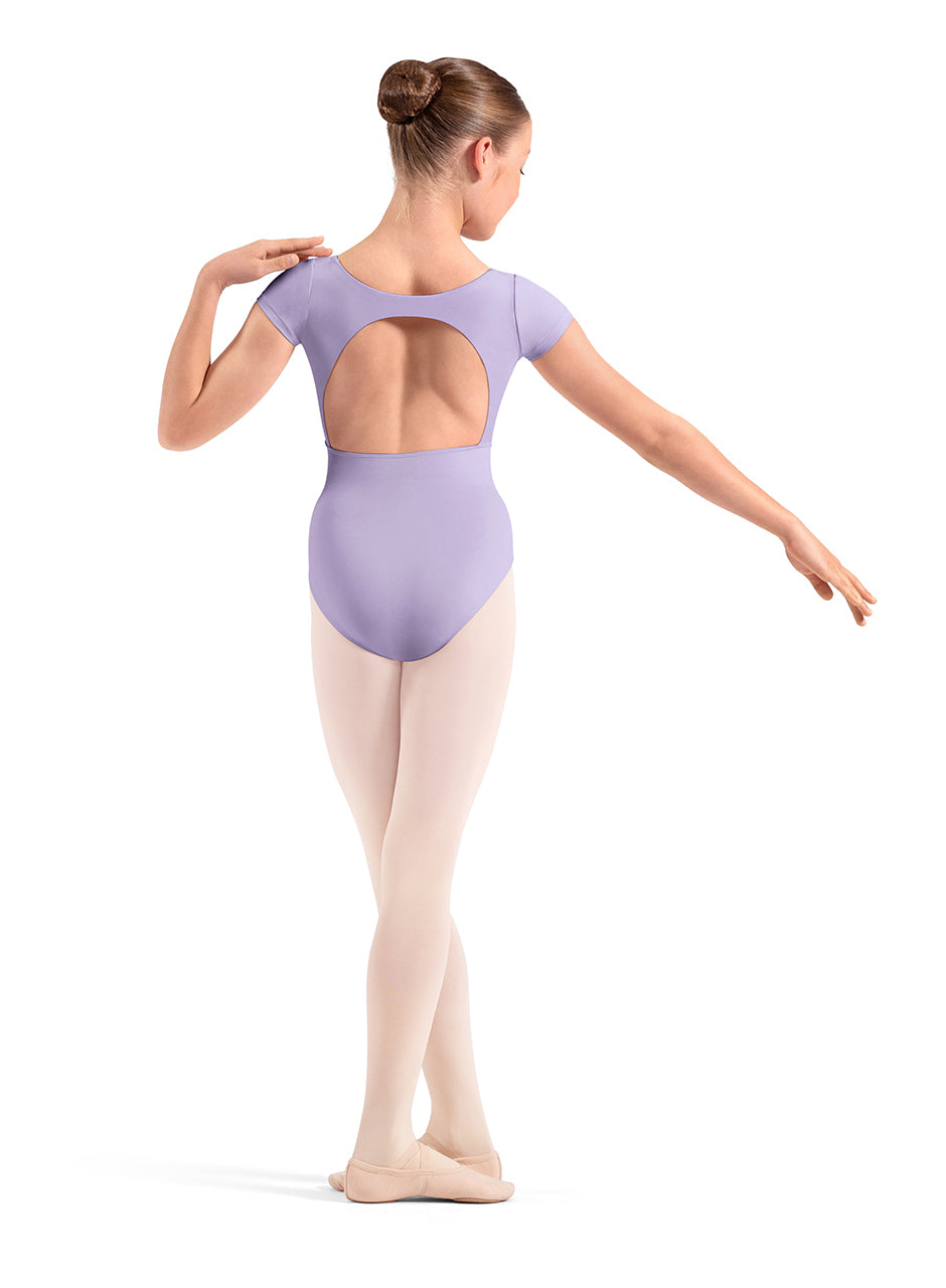 Girls Embroidered Cap Sleeve Leotard - M20013C