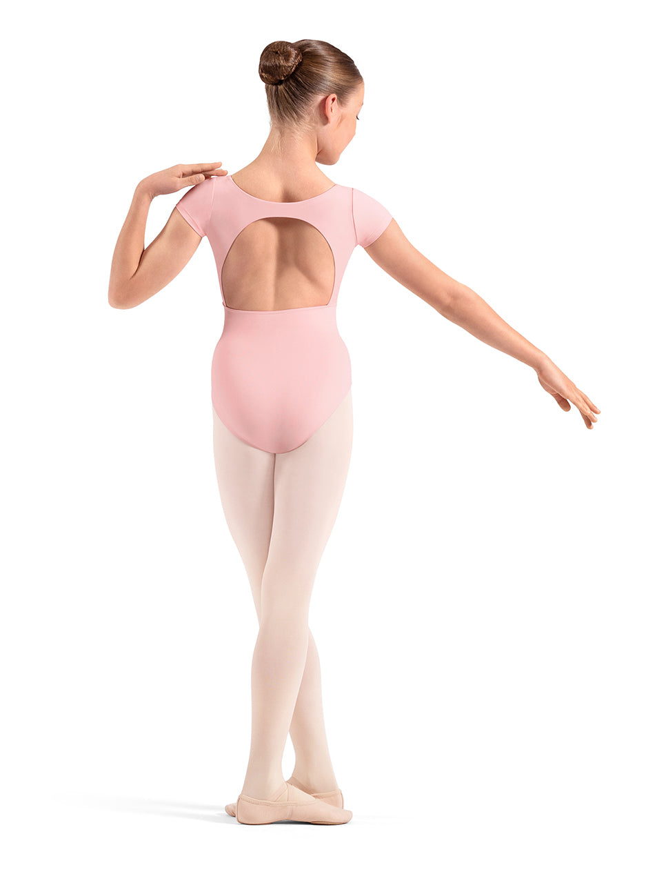 Girls Embroidered Cap Sleeve Leotard - M20013C