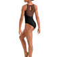Floral Embroidery Halter Leotard - M40006TM