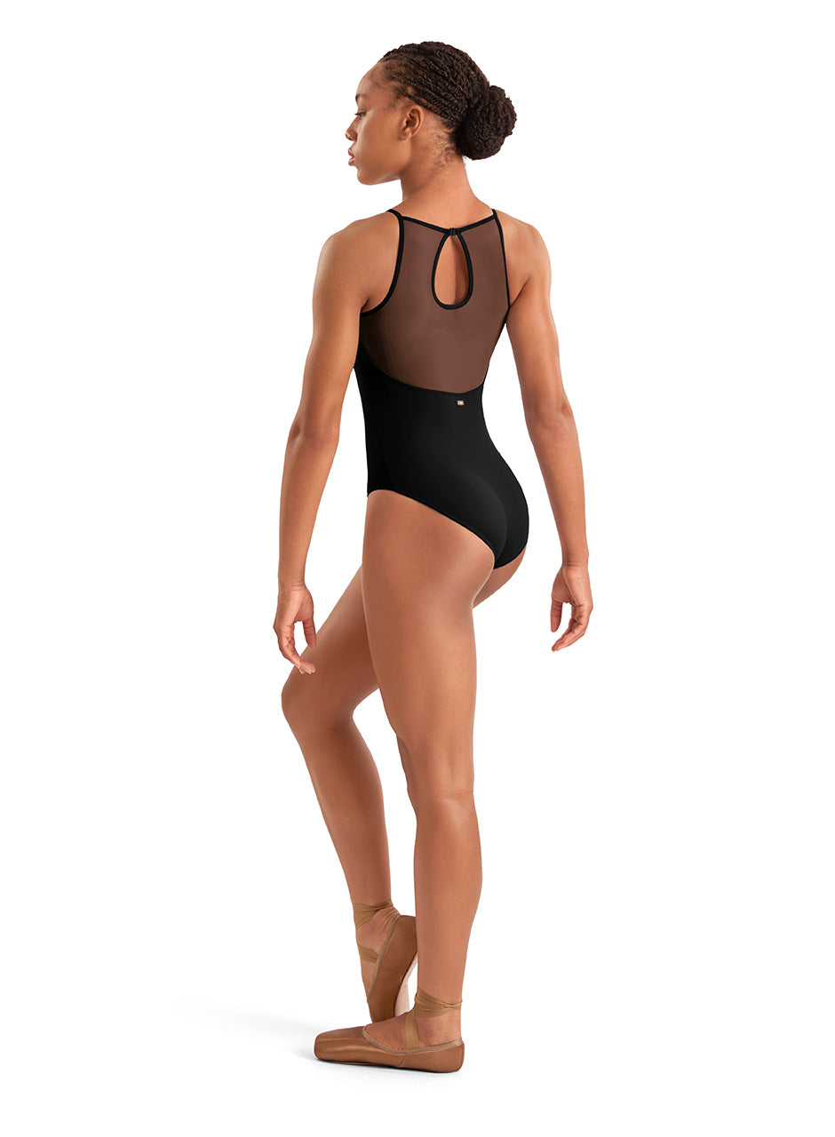 Floral Embroidery Halter Leotard - M40006TM