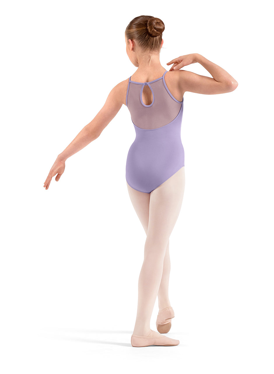 Girls Embroidered Halter Leotard - M40007C
