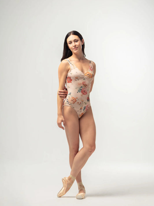 Diana Peach Bloom Tank Leotard