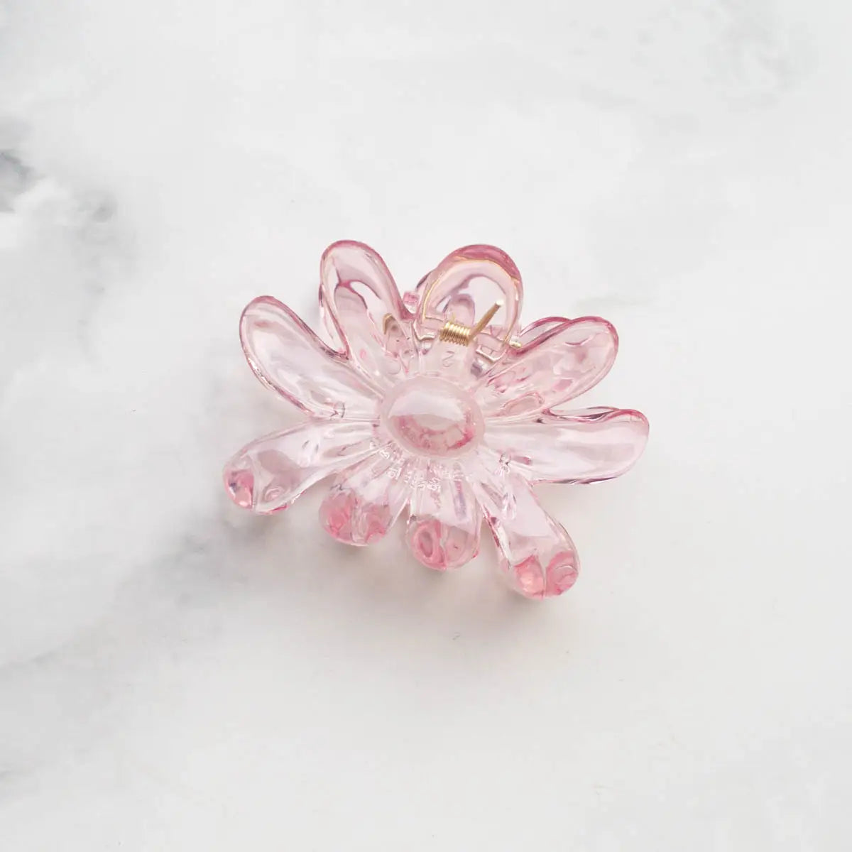Clear Flower Hair Clips - Assorted Colors