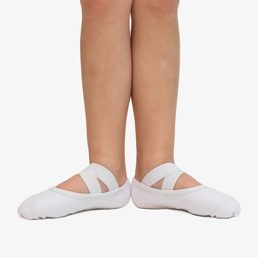 White Canvas Ballet Slipper - SD16 - Youth