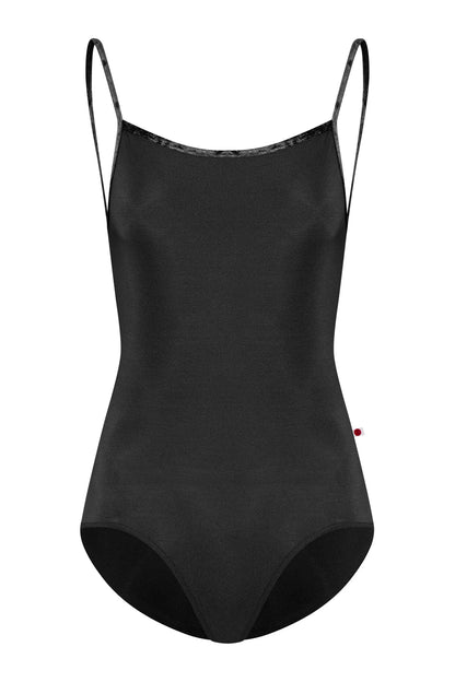 Daniela Camisole Leotard - Black Velvet Trim