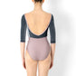 Elli Half Sleeve Leotard with Velvet Bodice