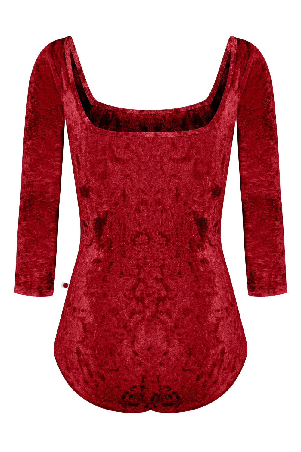 Marieke Three Quarter Sleeve Leotard - Dark Red Velvet