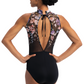 Gwyneth Leotard with Flora Print Mesh - 1138FA