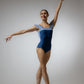Blue Flutter Sleeve Leotard