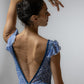 Blue Flutter Sleeve Leotard