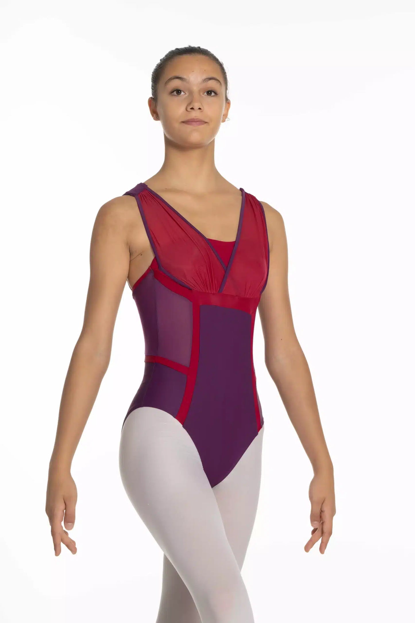 Nell Color Bloch Tank Leotard