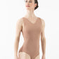 Triomphe Mesh Strap Leotard with Back Embroidery