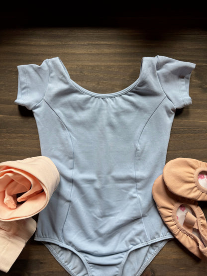 Beginner Ballet Kit - Blue Size 6x-7 - Footed Tights