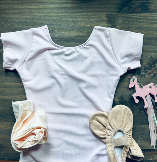 Beginner Ballet Kit - Pink Leotard Size 12 - Convertible Tights