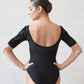 Letizia Velvet Half Sleeve Leotard