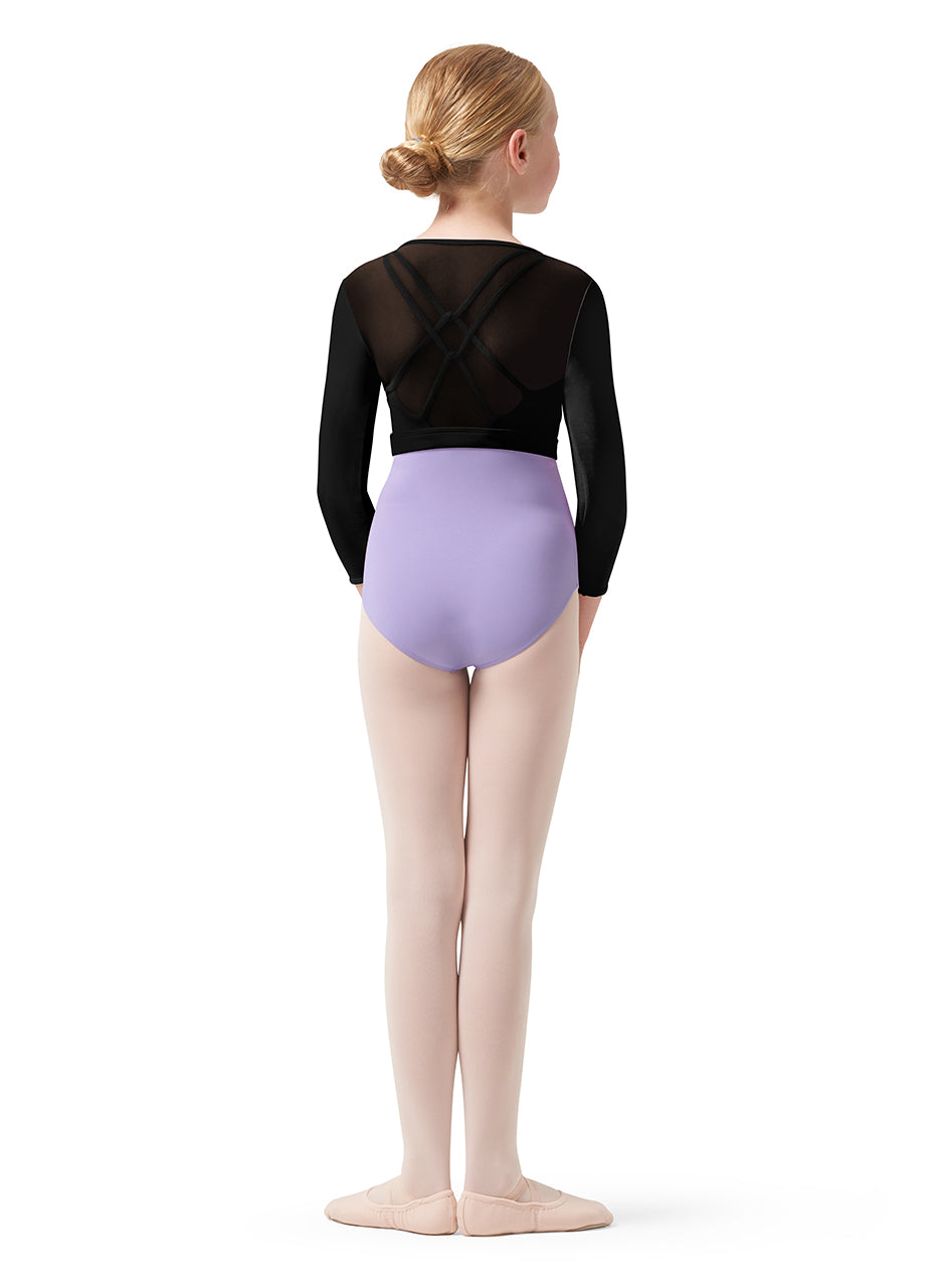 Girls Mesh Mock Wrap Top - CZ0516