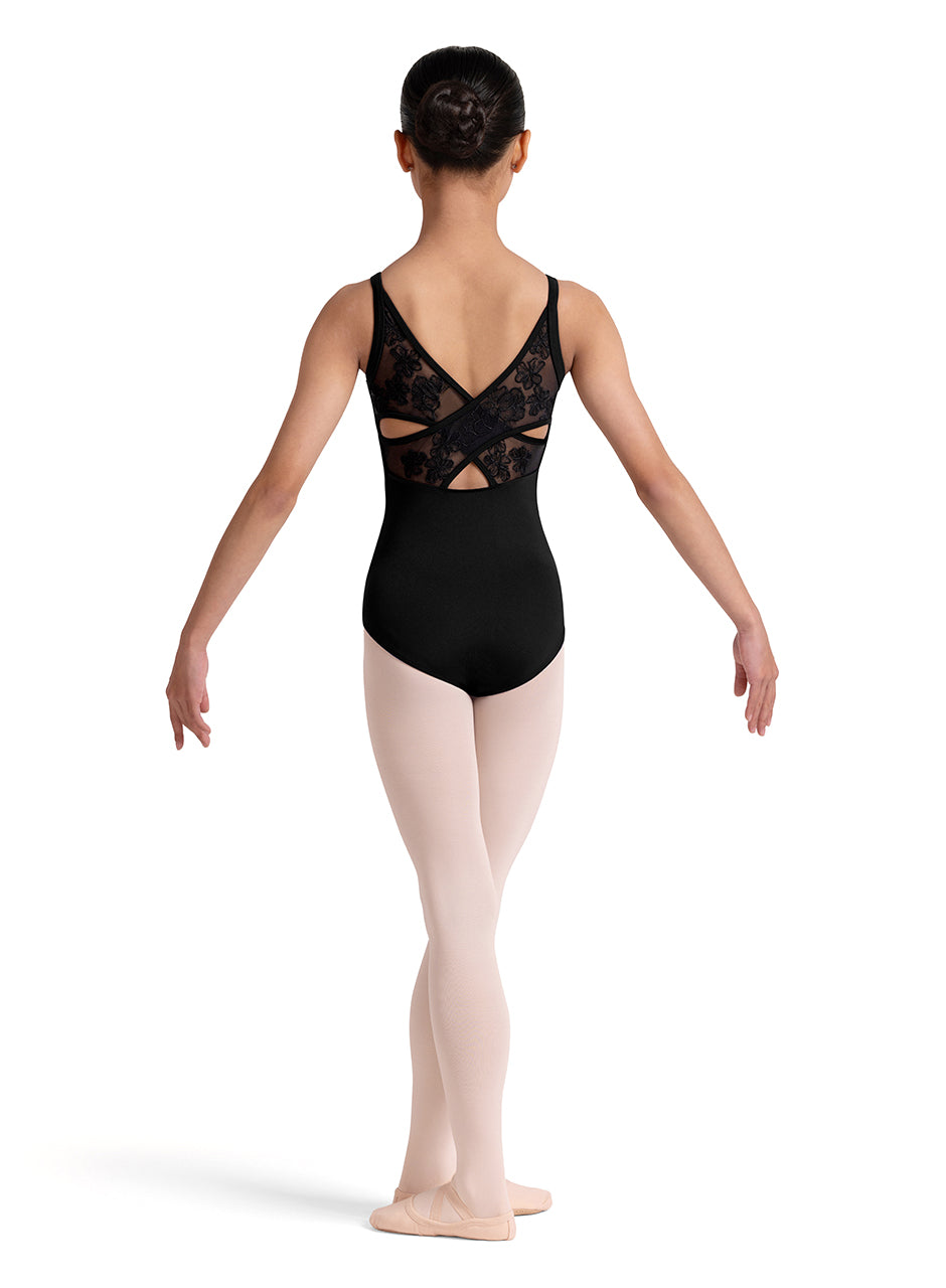 Girls Embroidered Back Camisole Leotard - CL70004