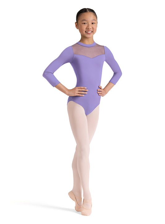 Girls Embroidered 3/4 Sleeve Leotard - CL60002