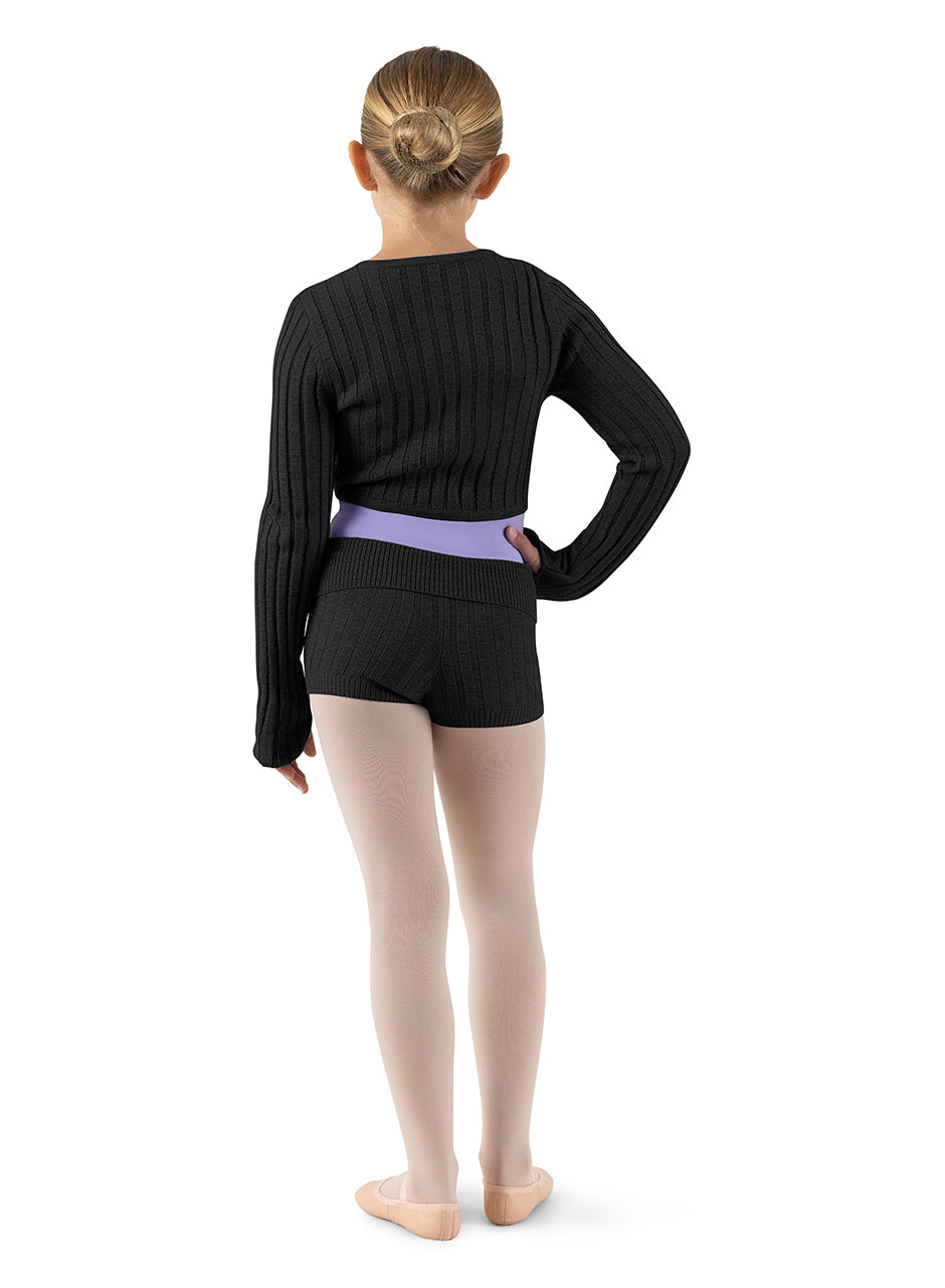 Girls Knit Roll Waist Shorts - CR1054