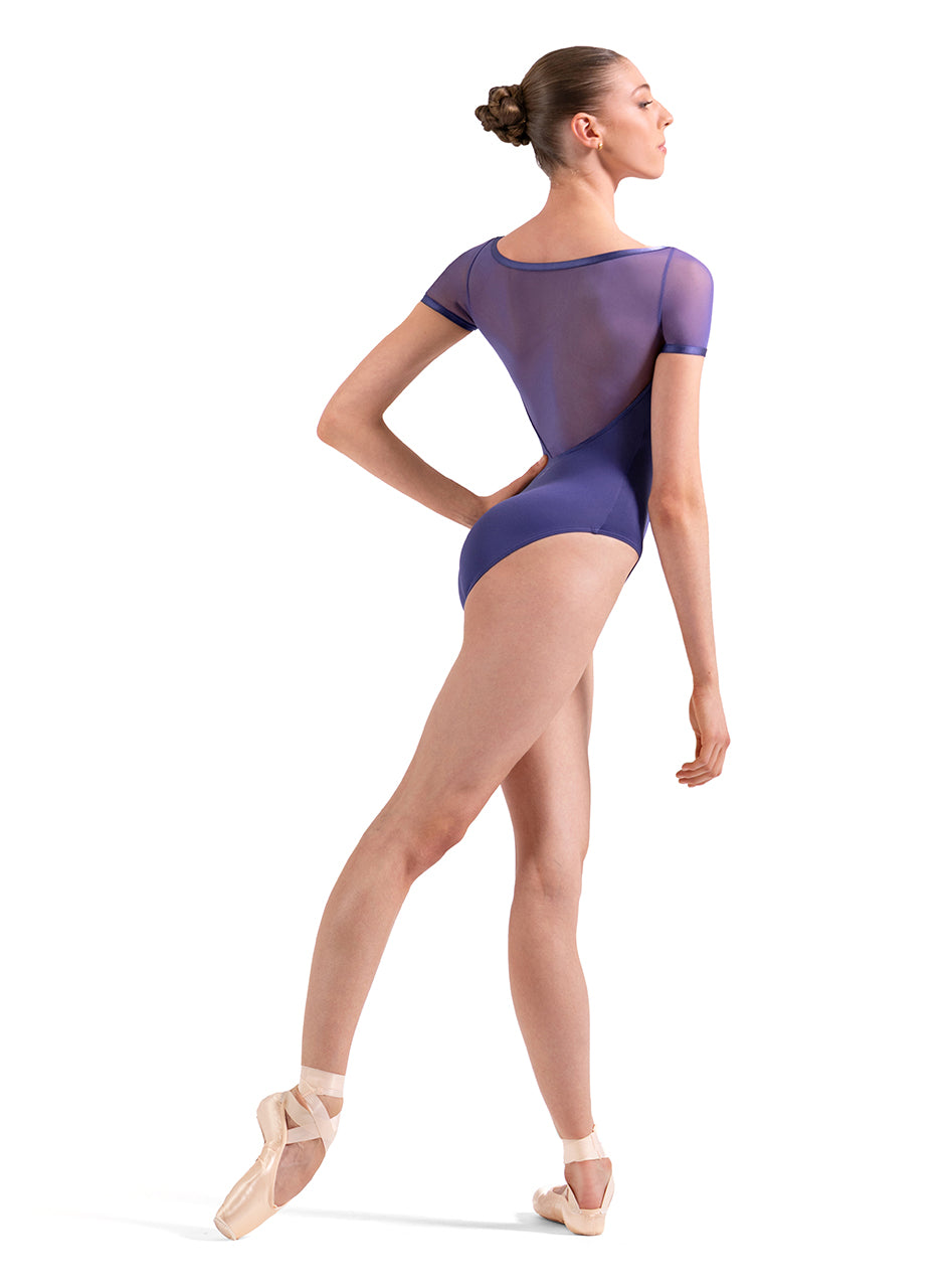 Mesh Cap Sleeve Leotard - L20004