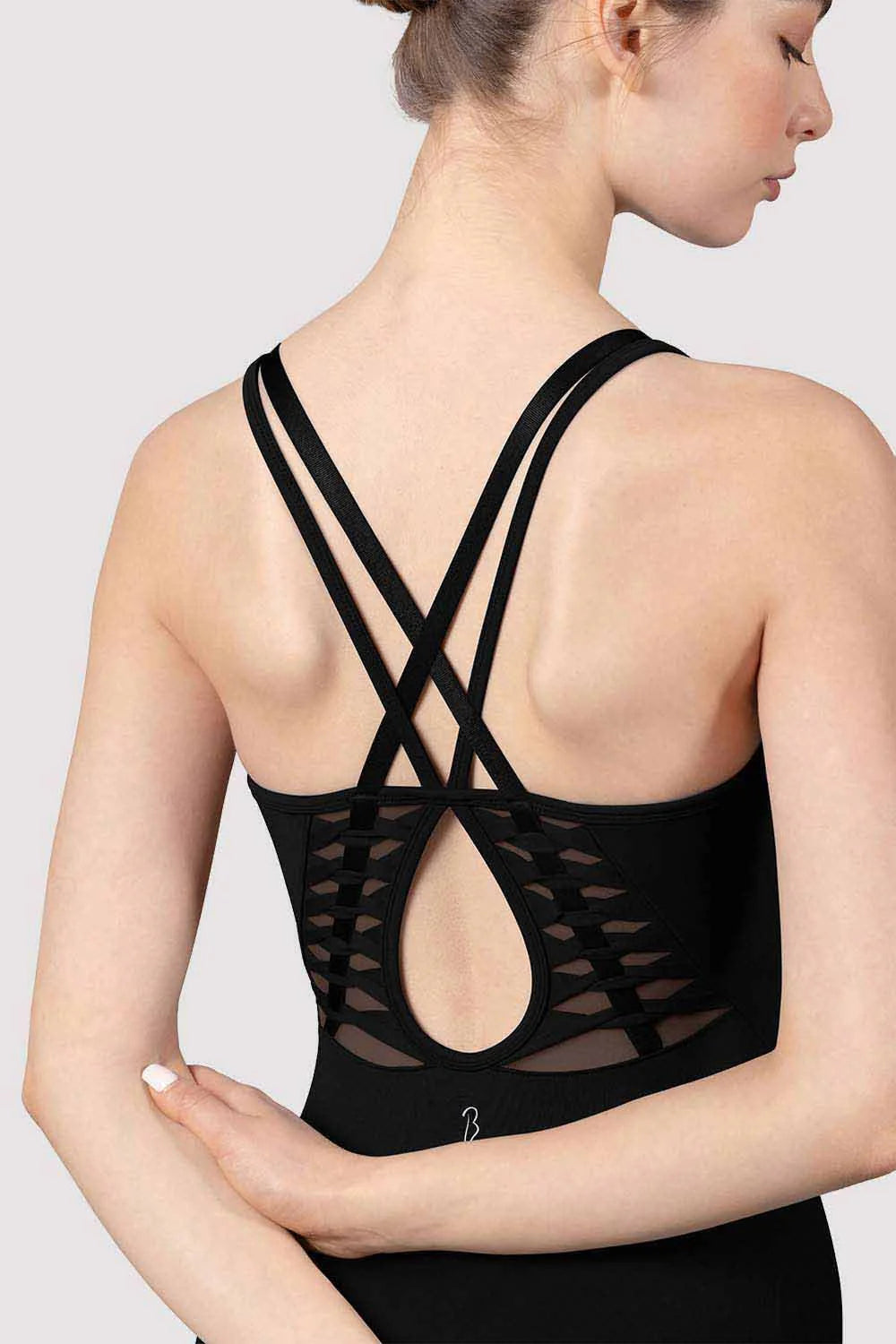 Lucey Weave Detail Halter Leotard - L5287