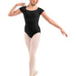 Girls Embroidered Cap Sleeve Leotard - M20013C