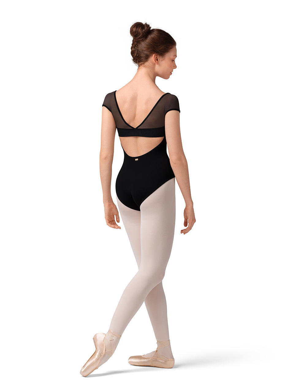 Open Back Cap Sleeve Leotard - M20001LM