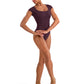 Floral Embroidery Cap Sleeve Leotard - M20010LM