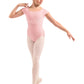 Girls Embroidered Cap Sleeve Leotard - M20013C