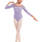 Girls Floral Embroidery Three Quarter Sleeve Leotard - M60004C