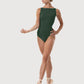 Eden Floral Boat Neck Leotard - L4115